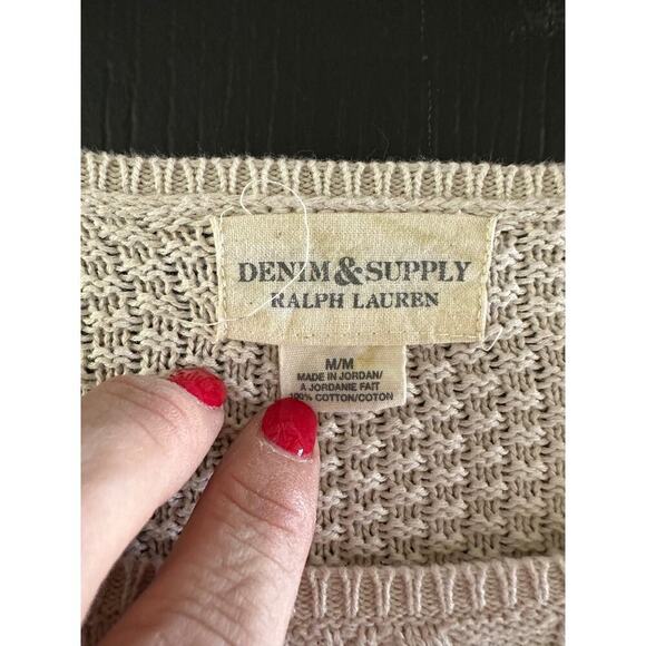 DENIM & SUPPLY Ralph Lauren Women's Cotton linen Knit Sweater Size Medium - Picture 8 of 10
